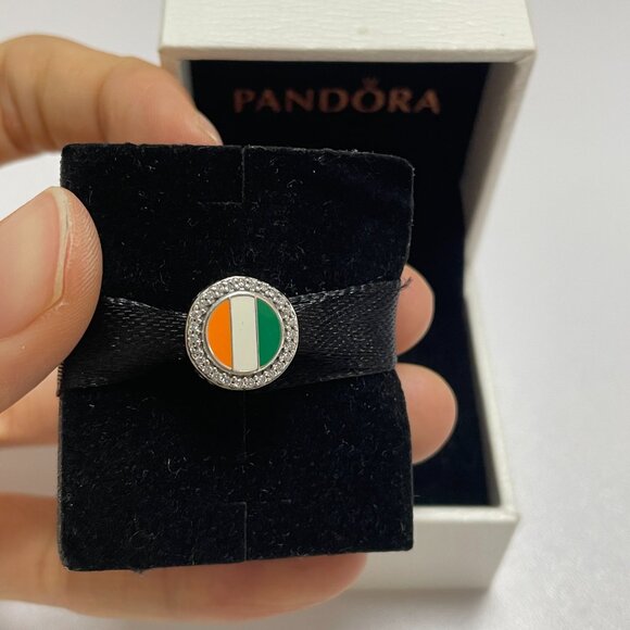 Pandora Ivory Coast Flag Exclusive Charm Bead - Picture 1 of 5
